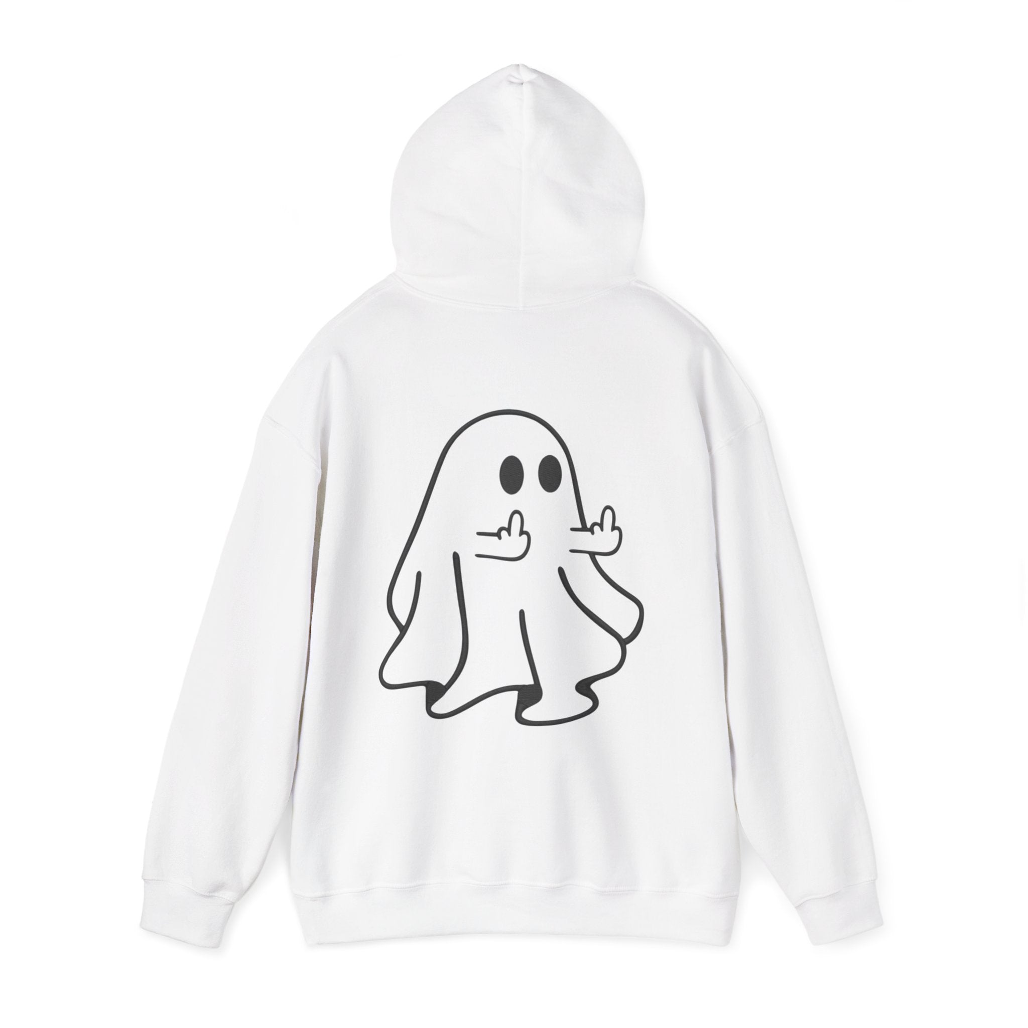 Ghost Hoodie – Playful Middle Finger Ghost Sweatshirt