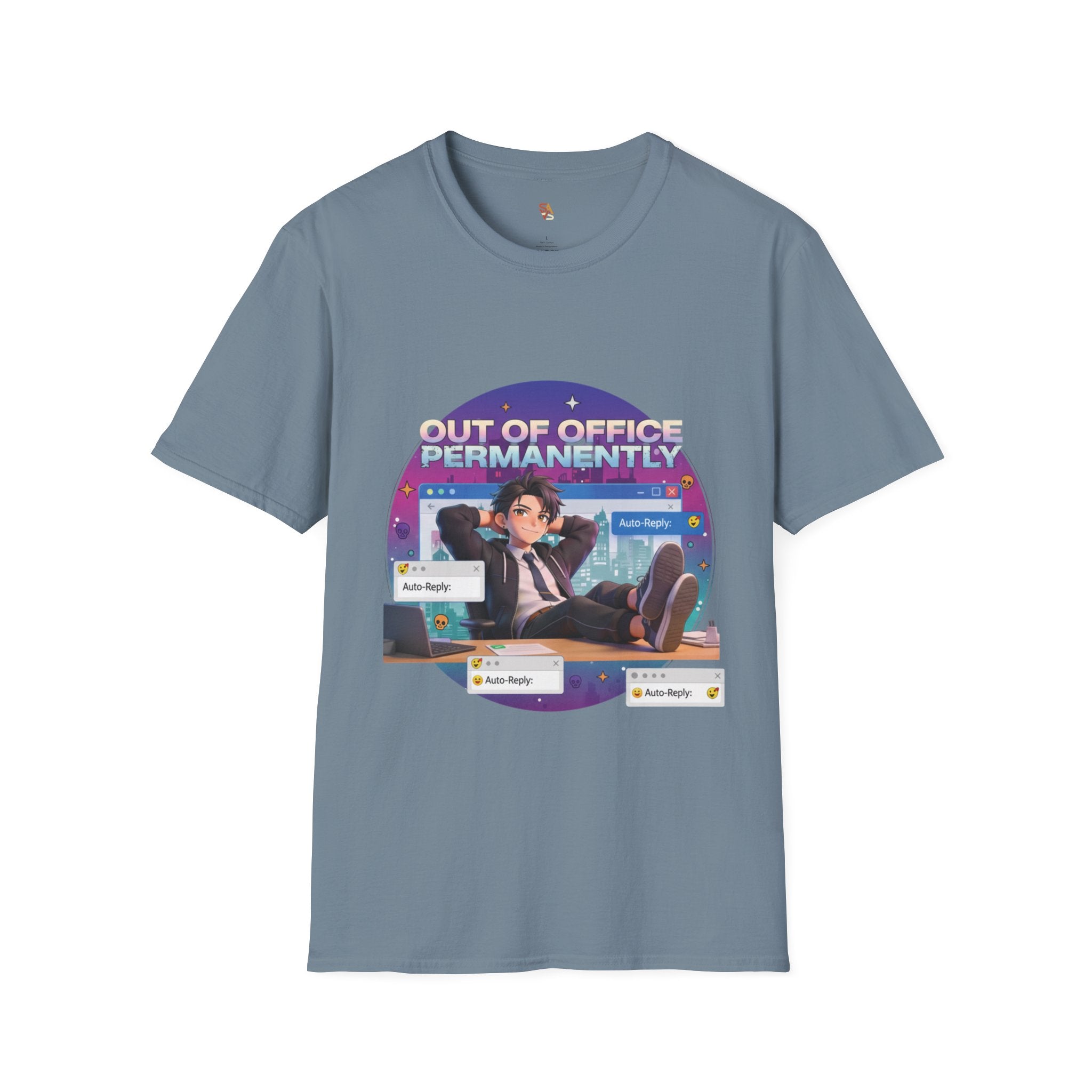 Out of Office Permanently T-Shirt — Funny Remote Work Graphic Tee