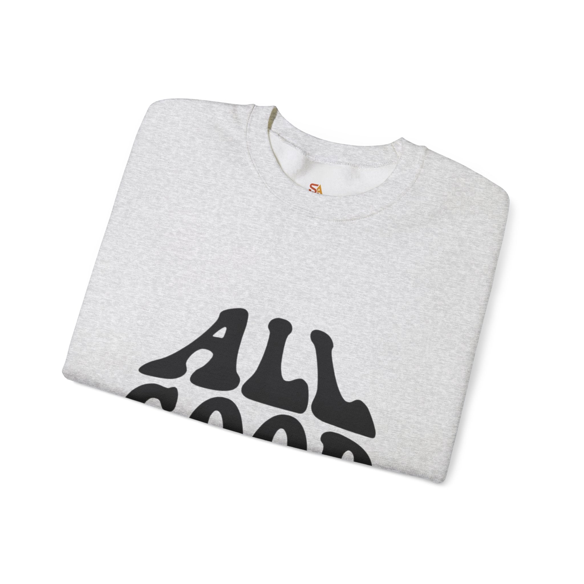 All Good Days Crewneck Sweatshirt — Retro Groovy Typography Pullover
