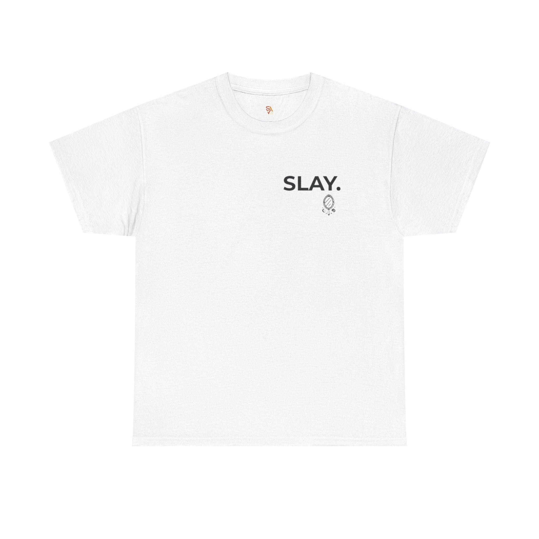 SLAY T-Shirt — "Mirror Mirror… Yes I Slay" Graphic Tee (Boss Babe)