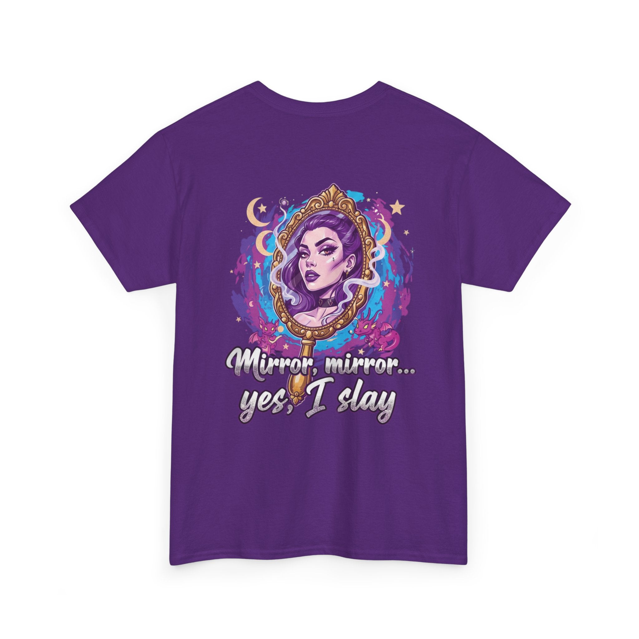 SLAY T-Shirt — "Mirror Mirror… Yes I Slay" Graphic Tee (Boss Babe)
