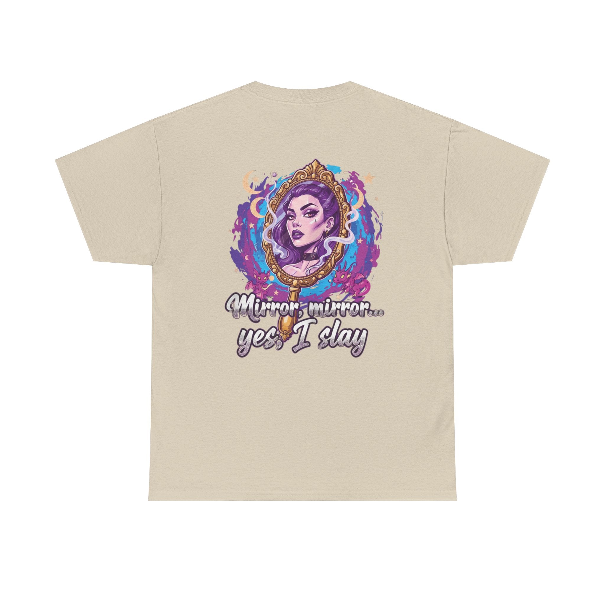 SLAY T-Shirt — "Mirror Mirror… Yes I Slay" Graphic Tee (Boss Babe)