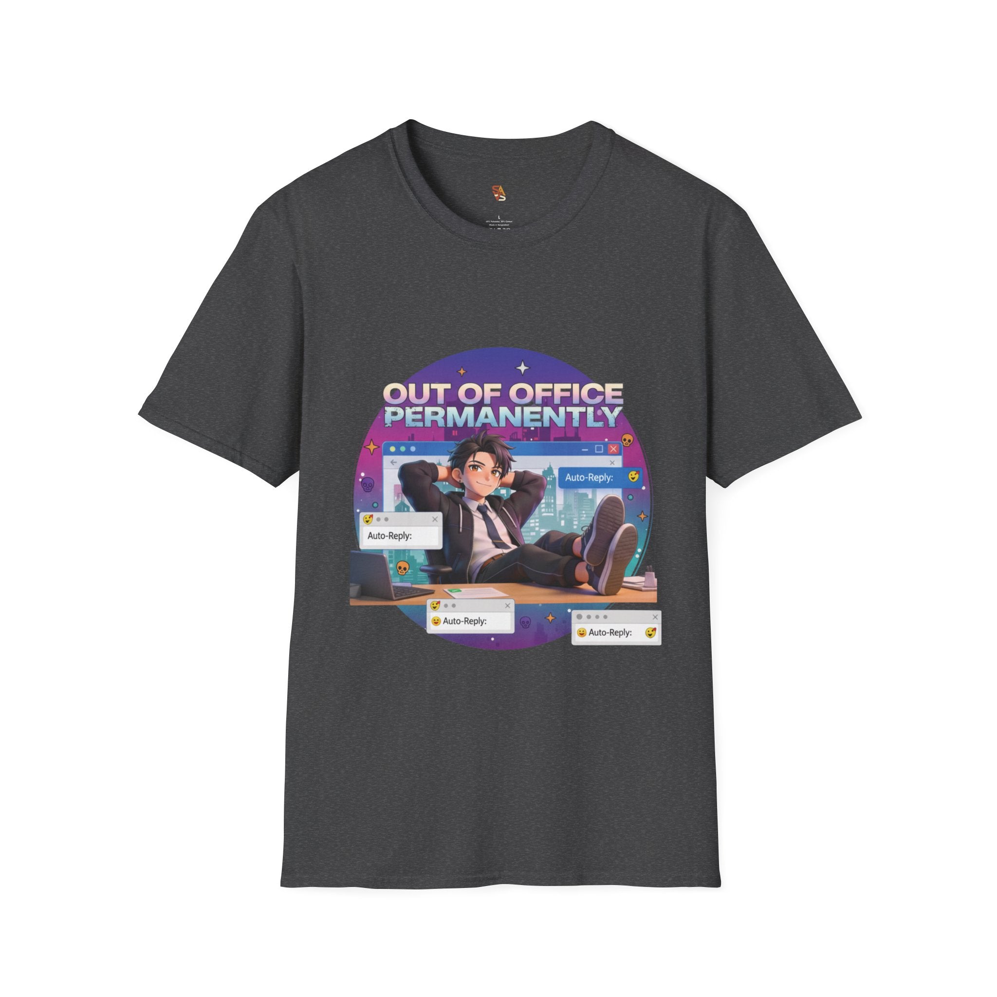 Out of Office Permanently T-Shirt — Funny Remote Work Graphic Tee